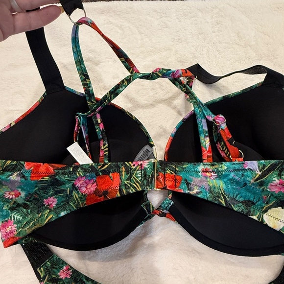 New! Victoria Secret Bombshell Push-up Brazilian bikini Tropical 45614 - Picture 10 of 13